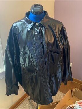 Wray Lew Shirt Jacket - Faux Leather